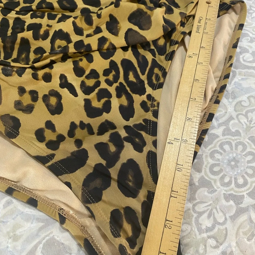 Ralph Lauren Cheetah Leopard High Neck One Piece‎ Swimsuit -plus sz 20W Rt $180